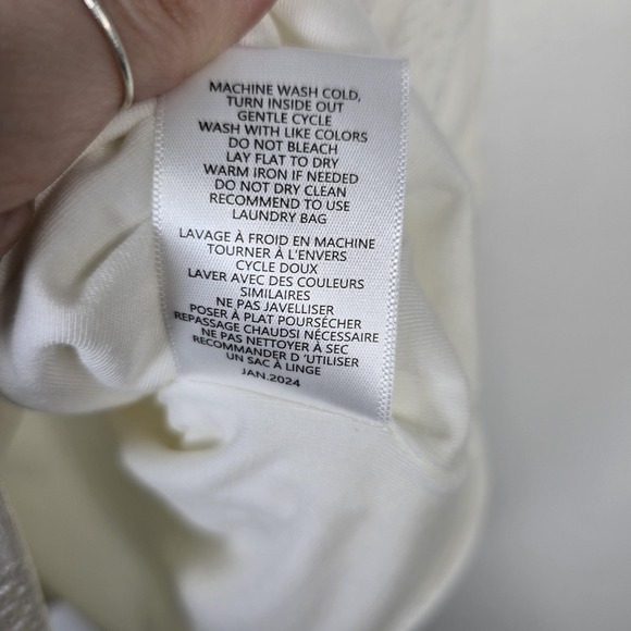 Z Supply White Eyelet Square Neck Cropped Tank Top Women's Size‎ L - Picture 6 of 6